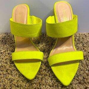 Lime Green Sandal Heels